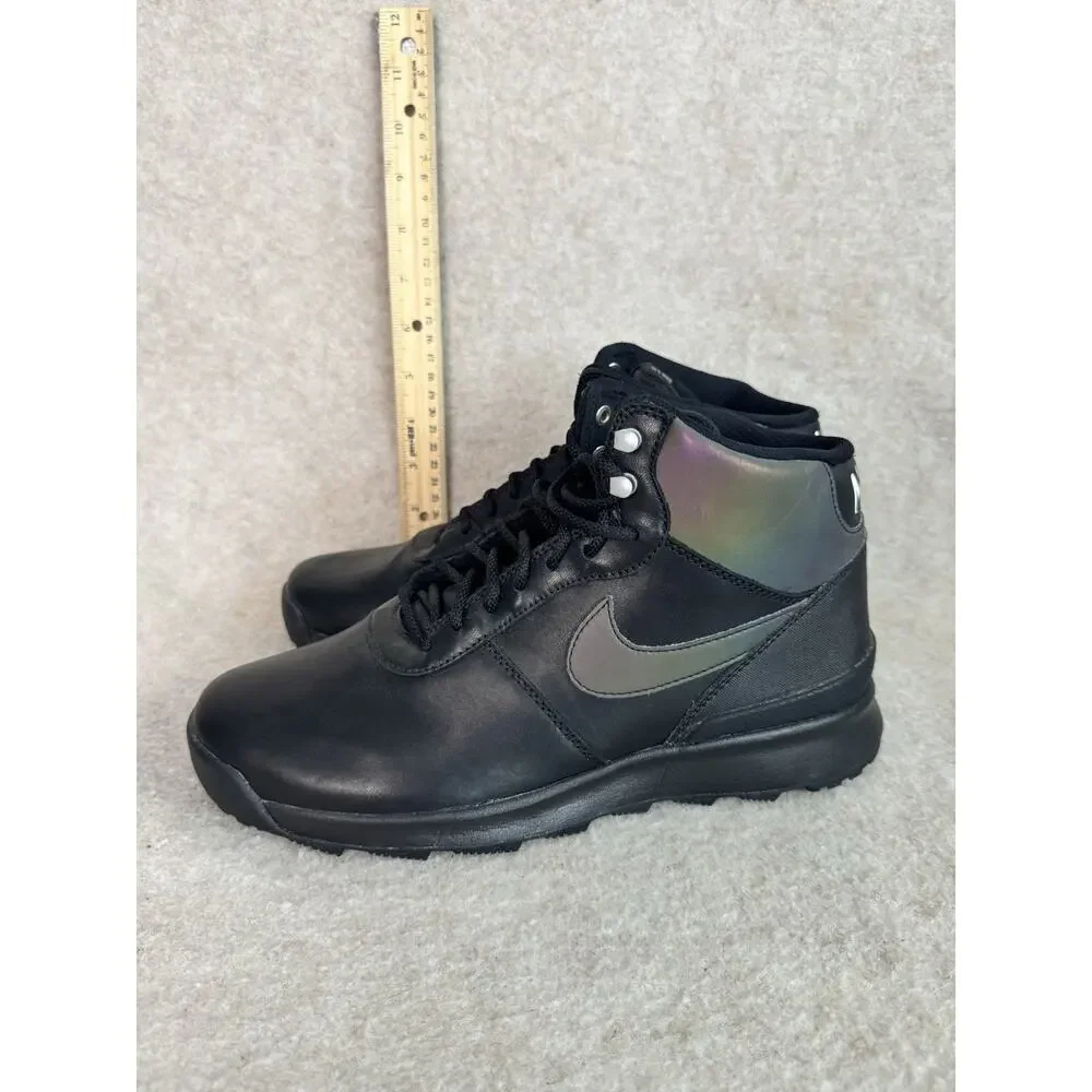 Nike ACG Manoa Leather Black Iridescent High Top Hiking‎ Boots Mens 806833-001